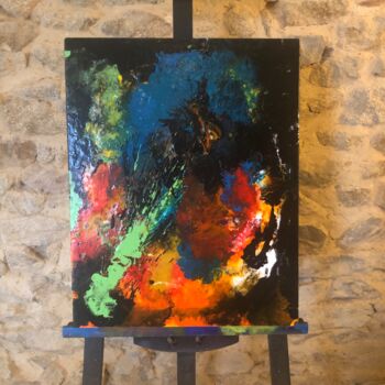 Painting titled "Éruption" by Gyl Aubert, Original Artwork, Acrylic