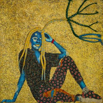 绘画 标题为“Mimi” 由Habibatou Yaye Keita, 原创艺术品, 丙烯 安装在木质担架架上