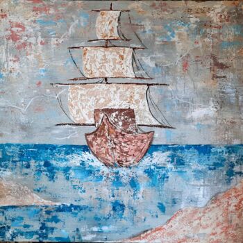 Malerei mit dem Titel "Sailing" von Hagar Ali, Original-Kunstwerk, Acryl