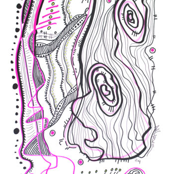 Zeichnungen mit dem Titel "D.A. N°:087" von Hakan Portakal, Original-Kunstwerk, Marker
