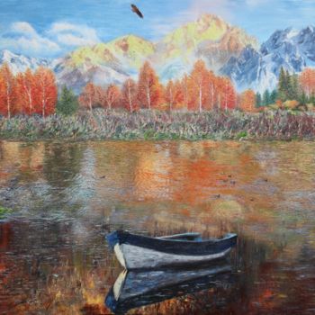 Painting titled "The Great Outdoors" by Kenneth Halvorsen, Original Artwork, Oil