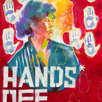 Peinture intitulée "Hands Off" par Halyna Abramova, Œuvre d'art originale, Acrylique