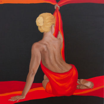 Картина под названием "Wrapped" - Danielle Hameleers, Подлинное произведение искусства, Масло Установлен на Деревянная рама…
