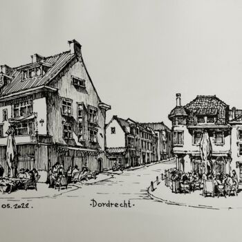 Drawing titled "Dordrecht." by Hanna Chervonna, Original Artwork, Marker