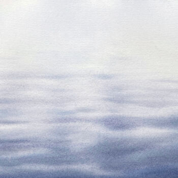 Pintura intitulada "Calm Sea" por Hanna Kopylova, Obras de arte originais, Aquarela