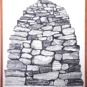 Desenho intitulada ""Tumulus",1994 Kohl…" por Hannes Hofstetter, Obras de arte originais, Carvão