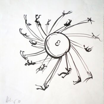 Dibujo titulada "Hannes Hofstetter,…" por Hannes Hofstetter, Obra de arte original, Tinta