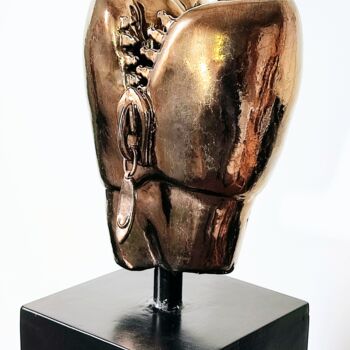 Skulptur mit dem Titel "zipper tooth" von Hans Josef Fischbach, Original-Kunstwerk, Ton