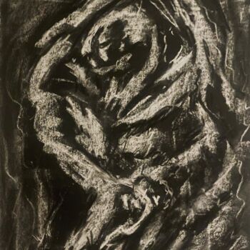 Drawing titled "Void and Surround" by Haolin Zou, Original Artwork, Charcoal