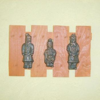 Sculpture titled "Guerriers chinois" by S Eymond Laritaz, Original Artwork