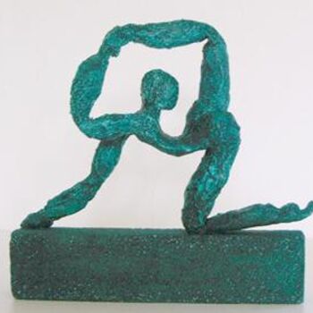 Sculpture titled "Jeune gymnaste" by S Eymond Laritaz, Original Artwork, Plaster