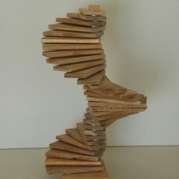 Skulptur mit dem Titel "Sprung" von Harry Lübke (hARRY), Original-Kunstwerk, Holz