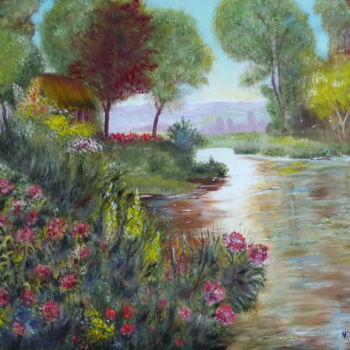 Painting titled "l'été.jpg" by H. Oriaut, Original Artwork, Oil