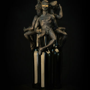 Escultura intitulada "Wine dipped metamor…" por Hayk Hovhannisyan, Obras de arte originais, Bronze