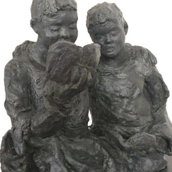 Sculpture titled "Les choristes Statu…" by Hiam Demeulenaere, Original Artwork, Terra cotta