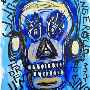 Malarstwo zatytułowany „Abstract. Skull. Ar…” autorstwa Headbuum, Oryginalna praca, Akryl