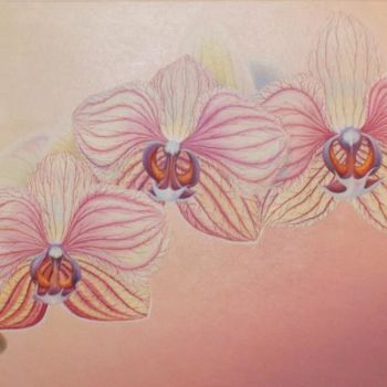 Schilderij getiteld "Orchid - Orchidee" door Gyuri Lohmuller, Origineel Kunstwerk, Olie