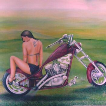 Painting titled "HARLISTA." by Hector Mario Restrepo Salazar (EL ARTE HECHO A MANO), Original Artwork