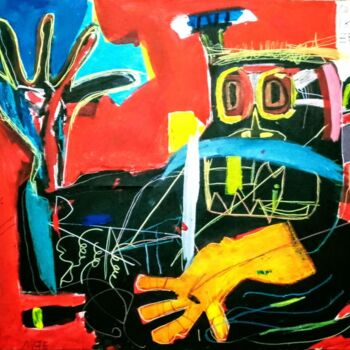 Painting titled "Hand's" by Hector O'Kanin, Original Artwork, Acrylic