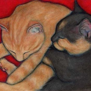Painting titled "Willy and Matilda" by Heidi Shaulis, Original Artwork