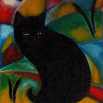 Malarstwo zatytułowany „Black Cat” autorstwa Heidi Shaulis, Oryginalna praca