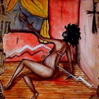 Pintura intitulada "the miscarriage" por Helene, Obras de arte originais