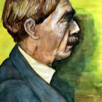 Malerei mit dem Titel "Sans titre" von Hélène Hugon, Original-Kunstwerk, Aquarell