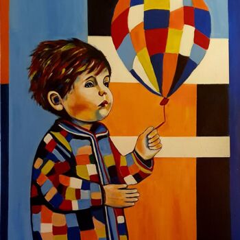 Malerei mit dem Titel "Envol de couleurs" von Helene Matlis, Original-Kunstwerk, Acryl