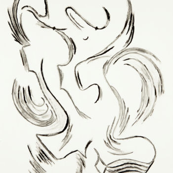 Drawing titled "Yuni" by Hélène Roberge, Original Artwork, Graphite