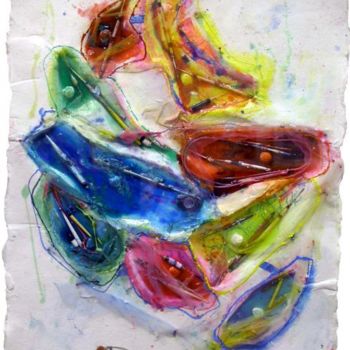 Painting titled "tout au fond du sil…" by Hélène Picardi, Original Artwork, Oil