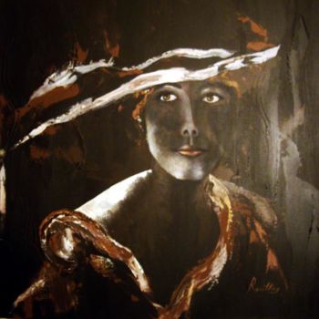Pintura titulada "LA BELLE ANGÉLIQUE" por Helene Rouillier, Obra de arte original, Oleo