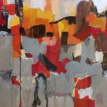 Pittura intitolato "Coloured Grey (Red…" da Helge Hensel, Opera d'arte originale, Acrilico