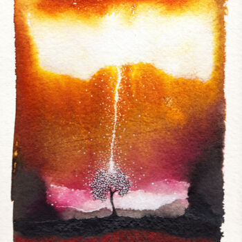 Dessin intitulée "Le premier arbre N°2" par Henri Ibara, Œuvre d'art originale, Encre