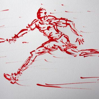 "tennis-n-7-dessin-c…" başlıklı Tablo Henri Ibara tarafından, Orijinal sanat, Mürekkep