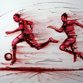 「football-n-53-dessi…」というタイトルの描画 Henri Ibaraによって, オリジナルのアートワーク, インク