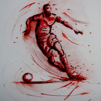 Pintura intitulada "football-n-79-peint…" por Henri Ibara, Obras de arte originais, Acrílico