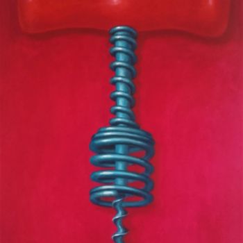 Painting titled "tire-bouchon à ress…" by Herve Fleury (RV), Original Artwork, Oil