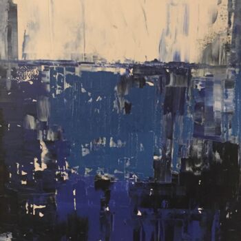 "Abstract blue" başlıklı Tablo Hervé Souffi tarafından, Orijinal sanat, Akrilik