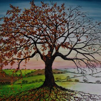 「Oak of Autumn and W…」というタイトルの絵画 Hazel Thomsonによって, オリジナルのアートワーク, オイル