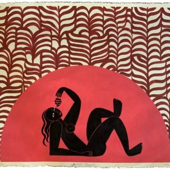 Drawing titled "Naked Pleasure" by Hiranya R, Original Artwork, Acrylic