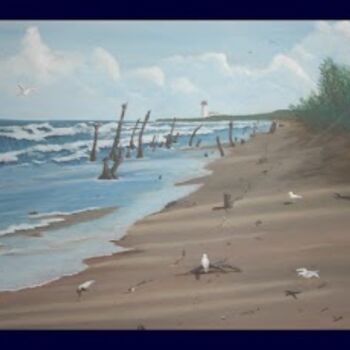 Painting titled "East Coast Florida…" by Jose', Original Artwork, Oil