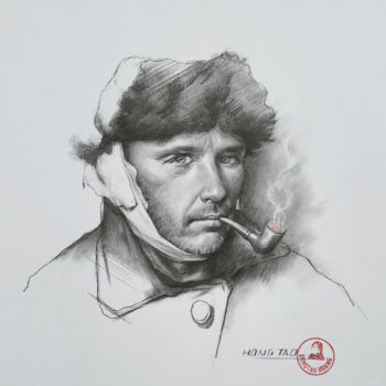 图画 标题为“Portrait of van gogh” 由Hongtao Huang, 原创艺术品, 铅笔