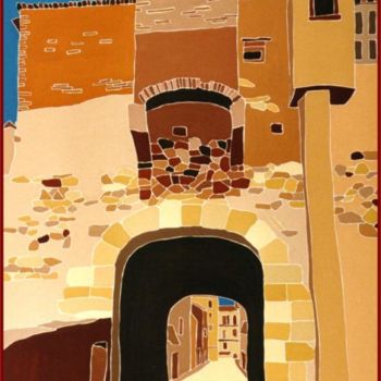 Pittura intitolato "Porte genoisede Por…" da Vincent Honnore, Opera d'arte originale
