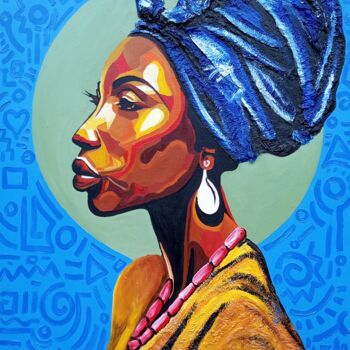 Painting titled "Feisty" by Azeez Okulaja, Original Artwork, Acrylic