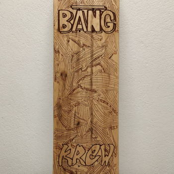 Printmaking titled "Bang Board" by Hstar, Original Artwork, Engraving