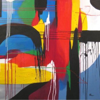 Ζωγραφική με τίτλο "Weeping Colors" από Hugo Ruggiero "Hr", Αυθεντικά έργα τέχνης, Λάδι