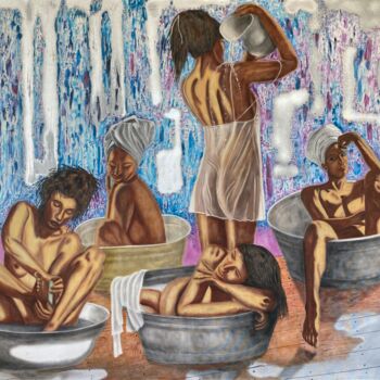 Ζωγραφική με τίτλο "Bath Series II" από Hüseyin Ak, Αυθεντικά έργα τέχνης, Λάδι