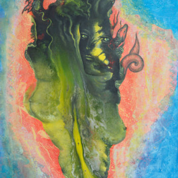 Pittura intitolato "Birth Of Medusa" da Daas, Opera d'arte originale, Acrilico