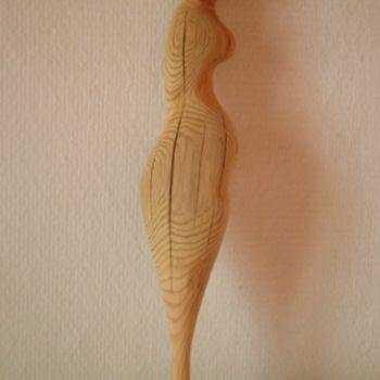 Sculpture intitulée "La sirène" par Isabelle Motte, Œuvre d'art originale, Bois