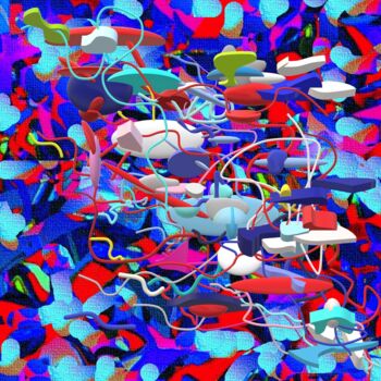Peinture intitulée "-ENERGY MIRROR-" par Iannilli  Laila Antonella, Œuvre d'art originale, Modélisation 3D Monté sur Plexigl…